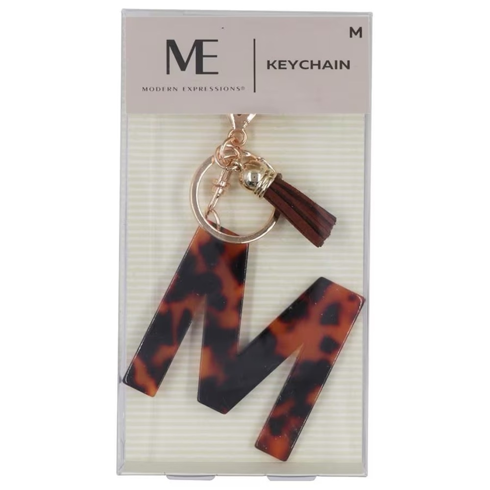 NWT Modern Expression Monogram Keychain M